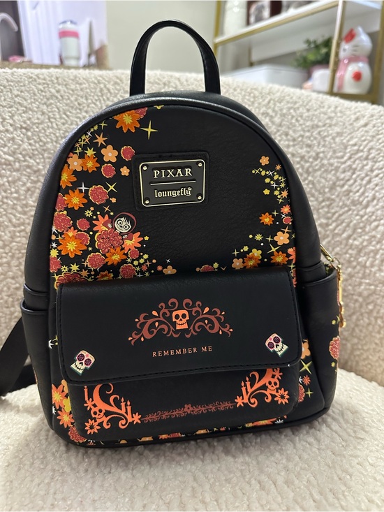 Loungefly Handbags - Pixar x Loungefly 'Remember Me' Floral Mini Backpack - Black